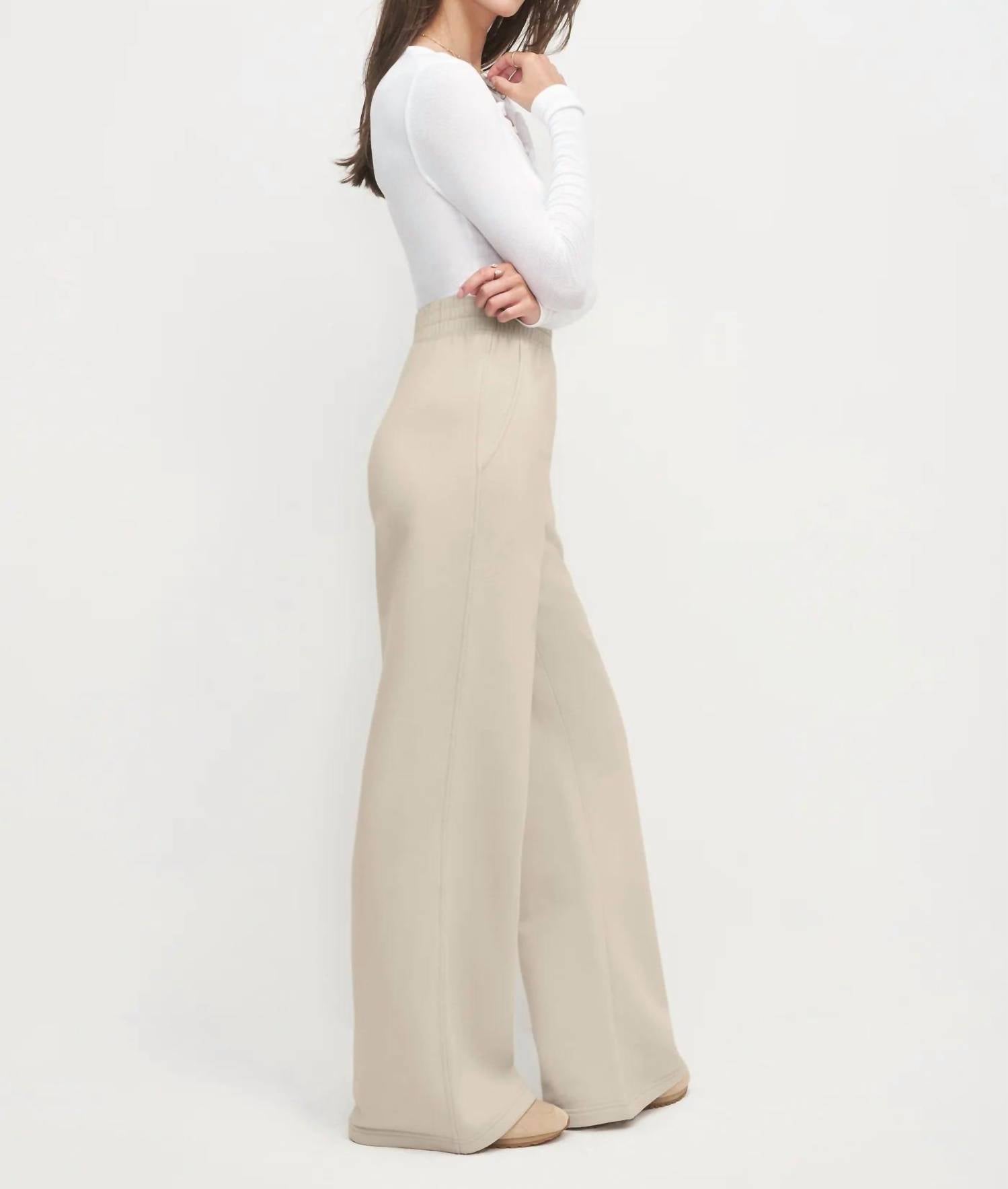Favorite Daughter - Embroidered Wide Leg Sweatpant