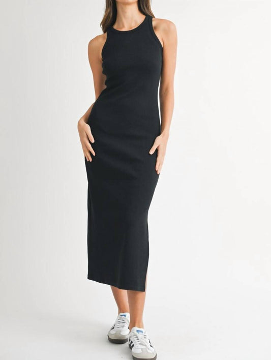 Mable - Sleeveless Ribbed Racerback Midi Dress