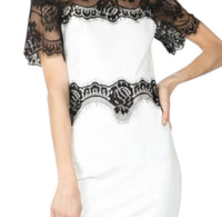 Beulahstyle - Women's Lace Neckline Designer Dress‎