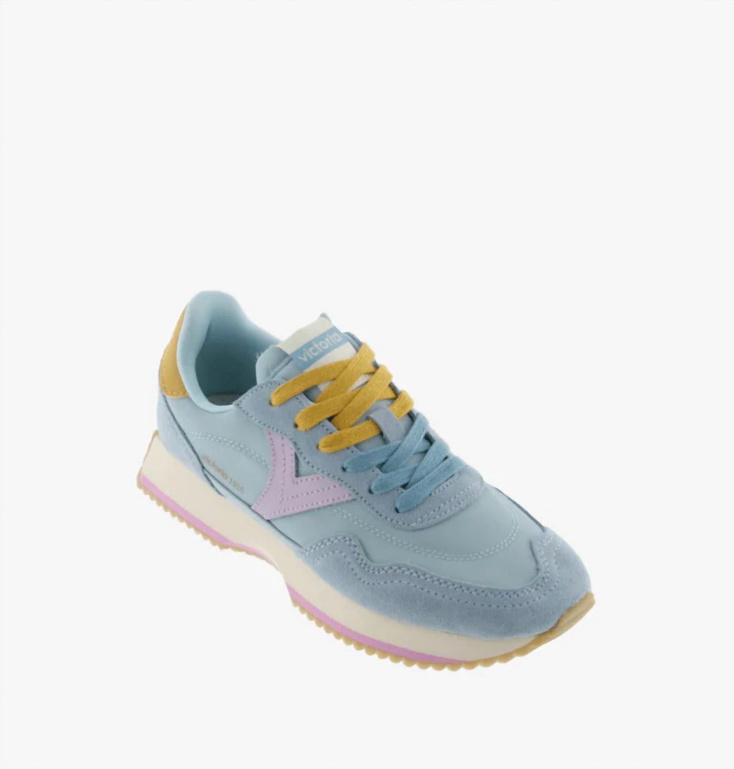 VICTORIA Women's Cosmos Leather Sneakers in azul - women's sneaker - view 4