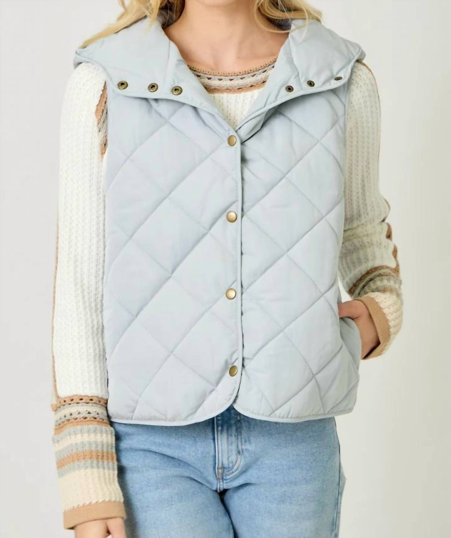 Mystree - Quilted Puffer Hoodie Vest