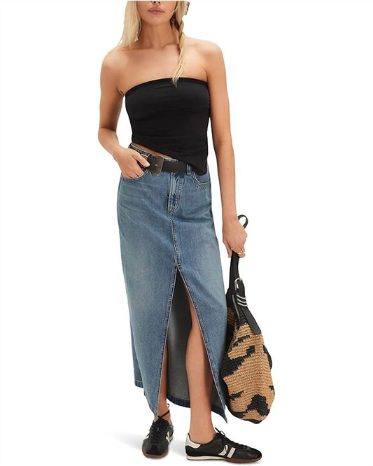 Free People - Nothing Better Denim Maxi Skirt