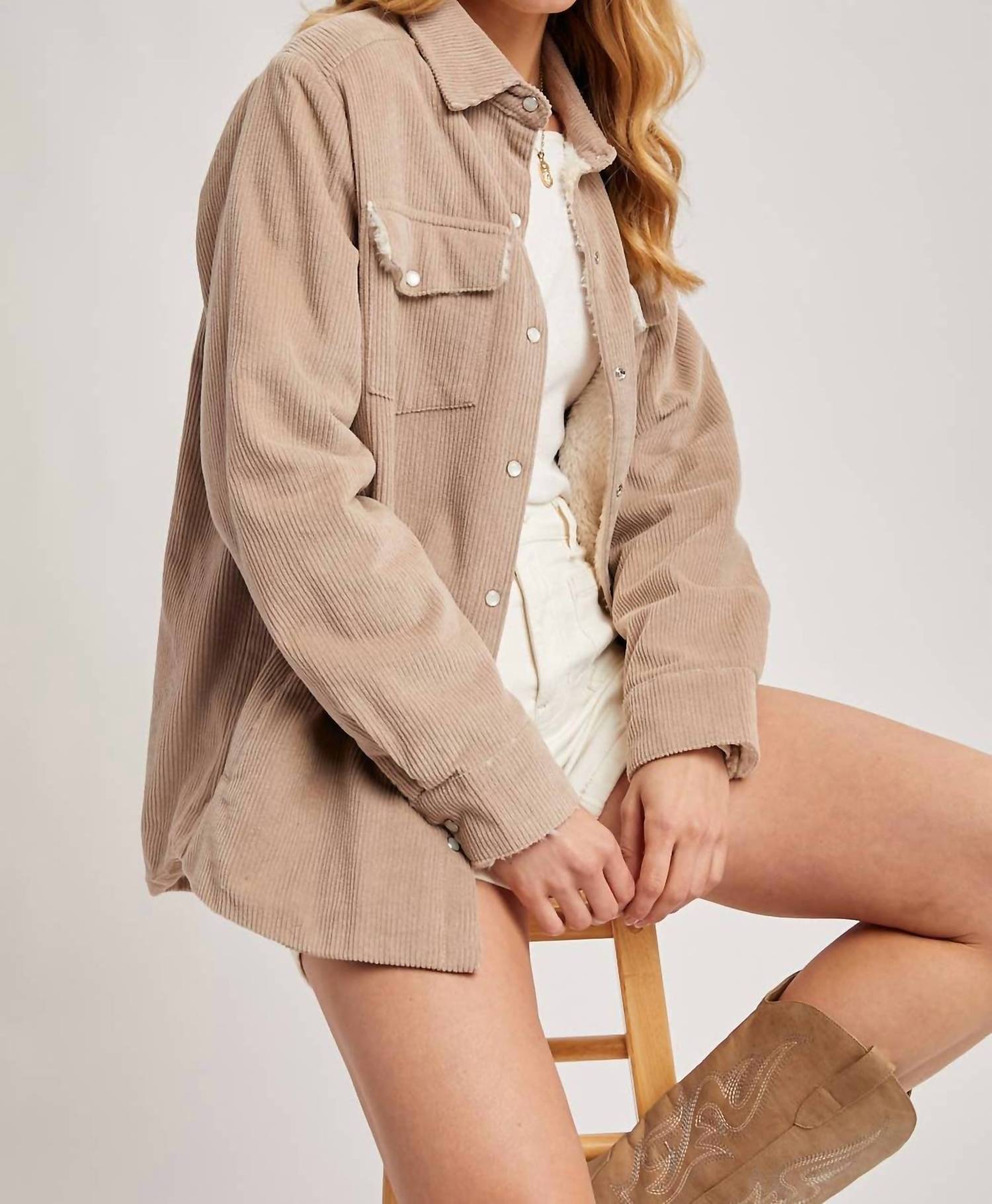 Bluivy - Corduroy Sherpa-lined Jacket