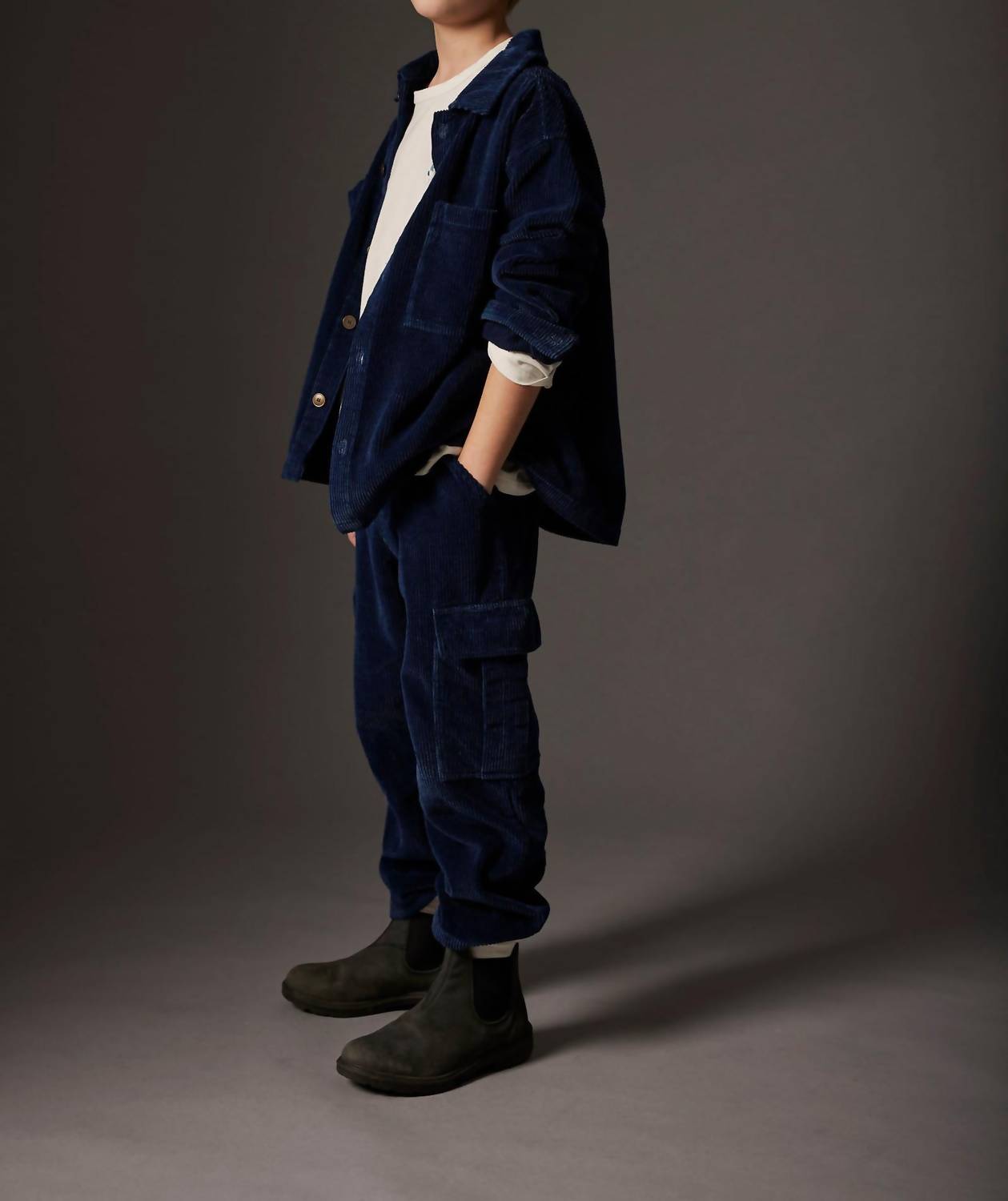 Cozmo - Boys' Denim Corduroy Cargo Pants