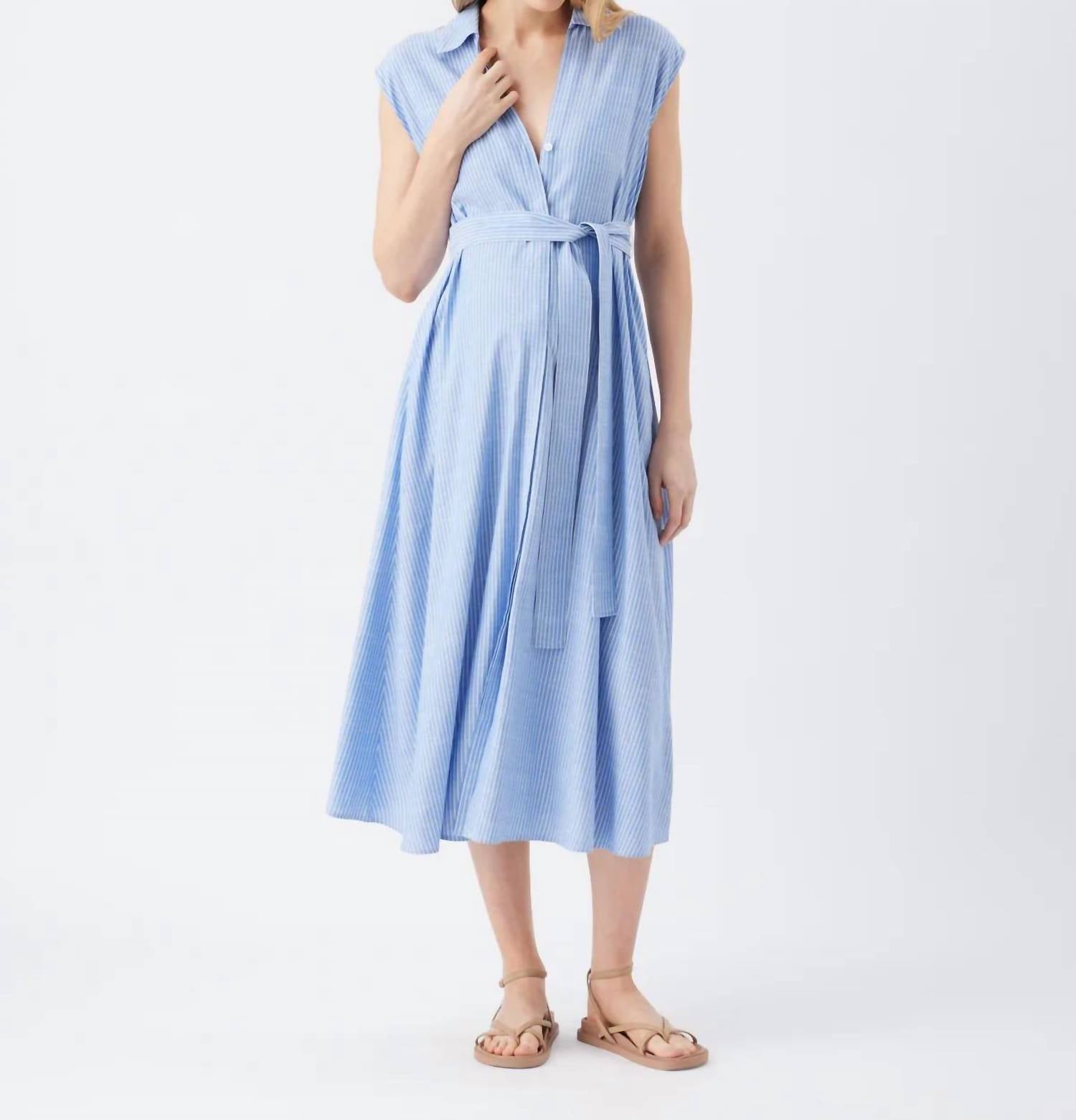 Ripe - Abby Stripe Shirt Dress -Maternity
