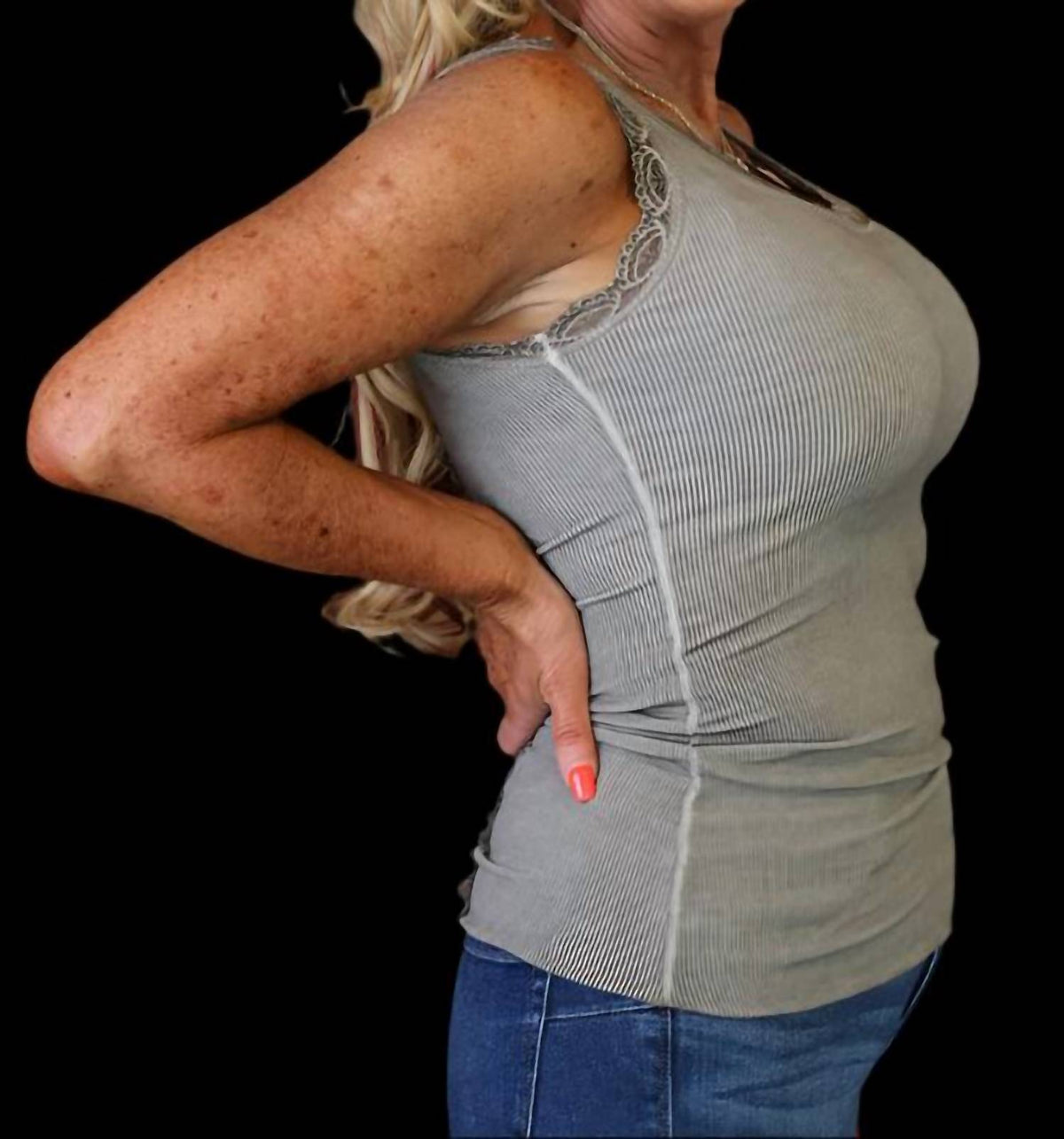 Look Mode Usa - Lace Back Tank Top