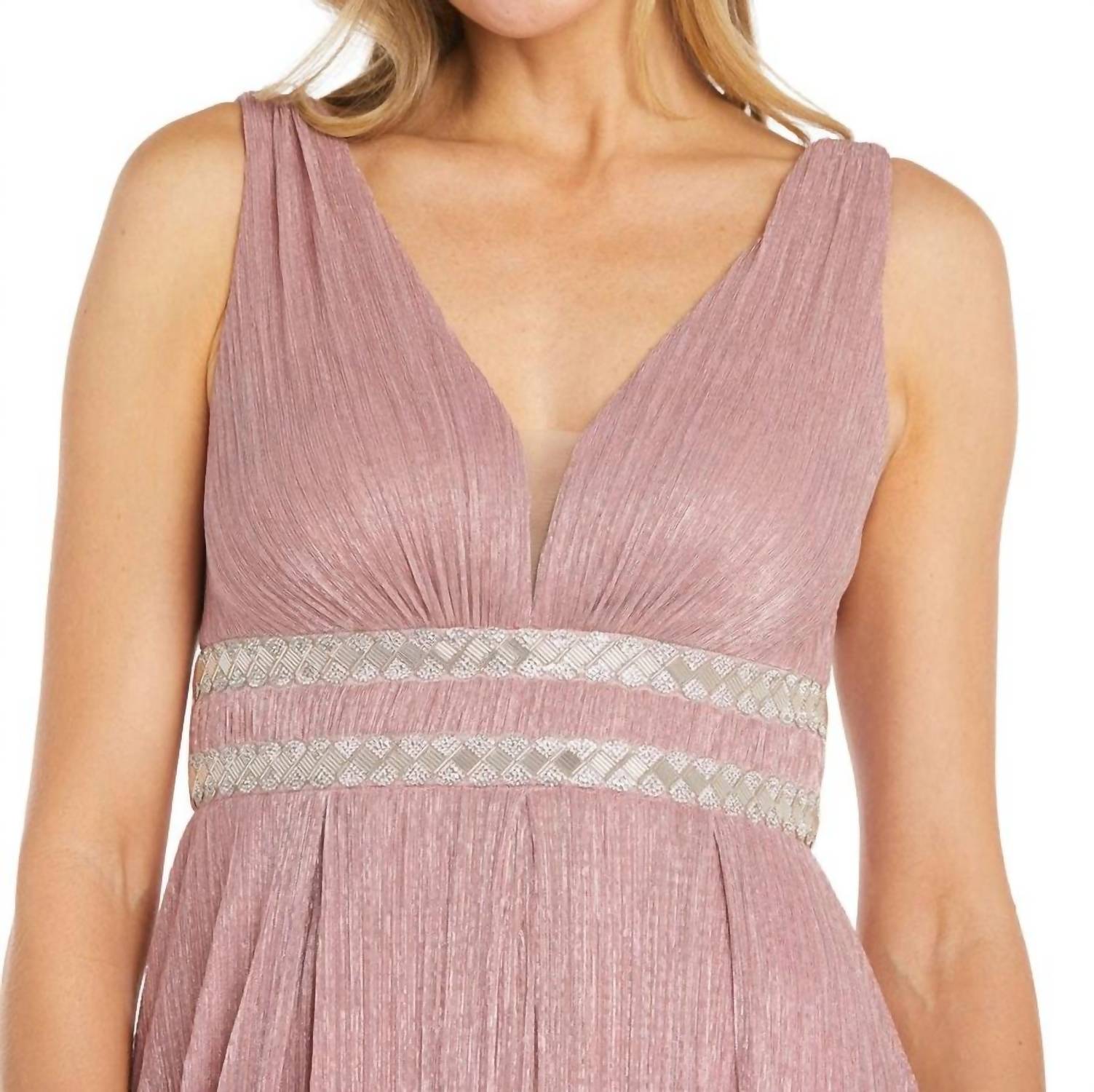 R&M Richards - Long Metallic Gown