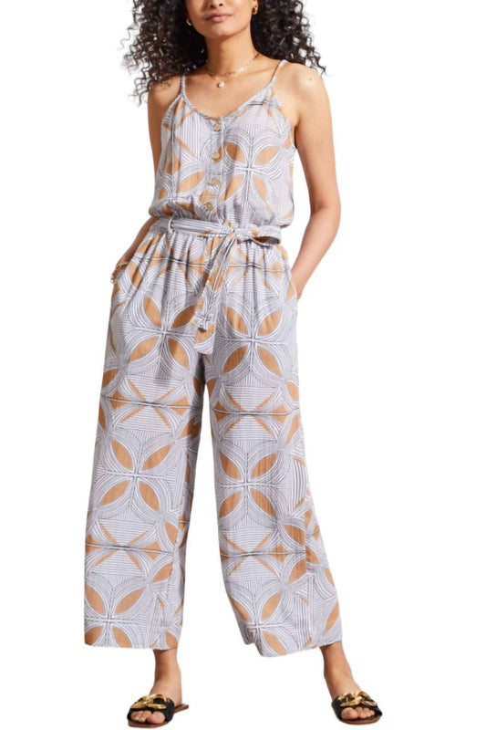 Tribal - Button Front Jumpsuit