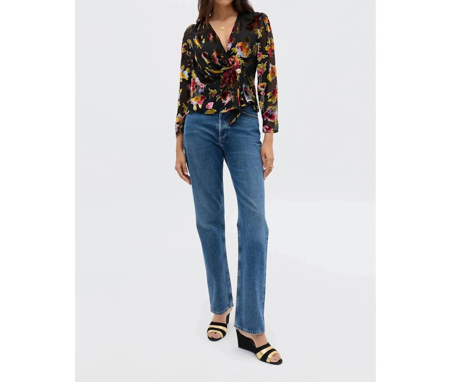 Rixo - Everlyn Floral Wrap Top