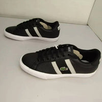 LACOSTE Women's Grad Vulc 120 Casual Flat Low-rise Sneakers in black white - women's sneaker - detail view