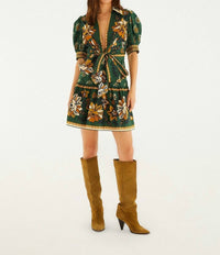 FARM RIO AYLA MINI DRESS in green - women's dress - view 4