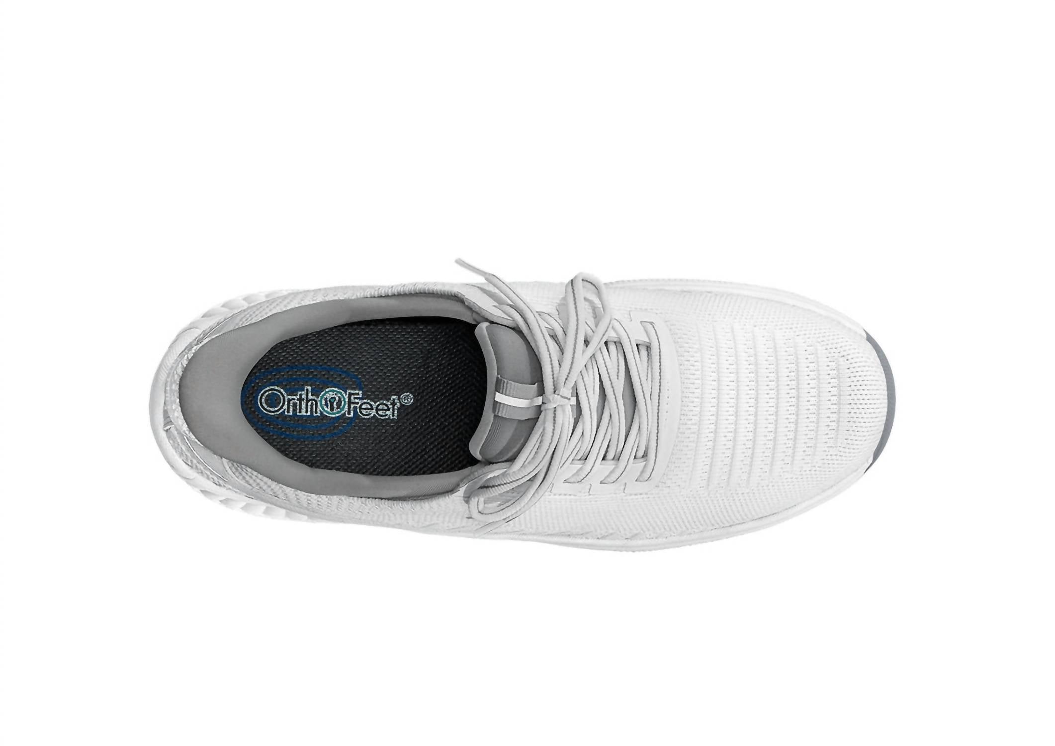 Orthofeet Women's Kita Athletic Shoes in white - women's shoe - detail view