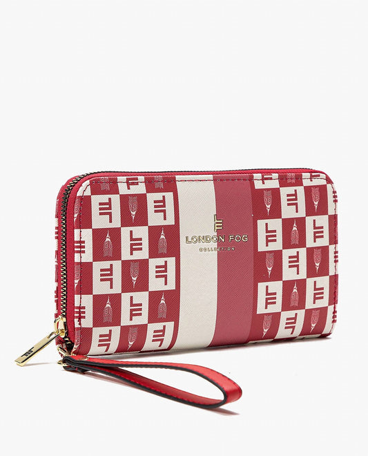 London Fog - Women's Adalia Signature Zip Around Wallet