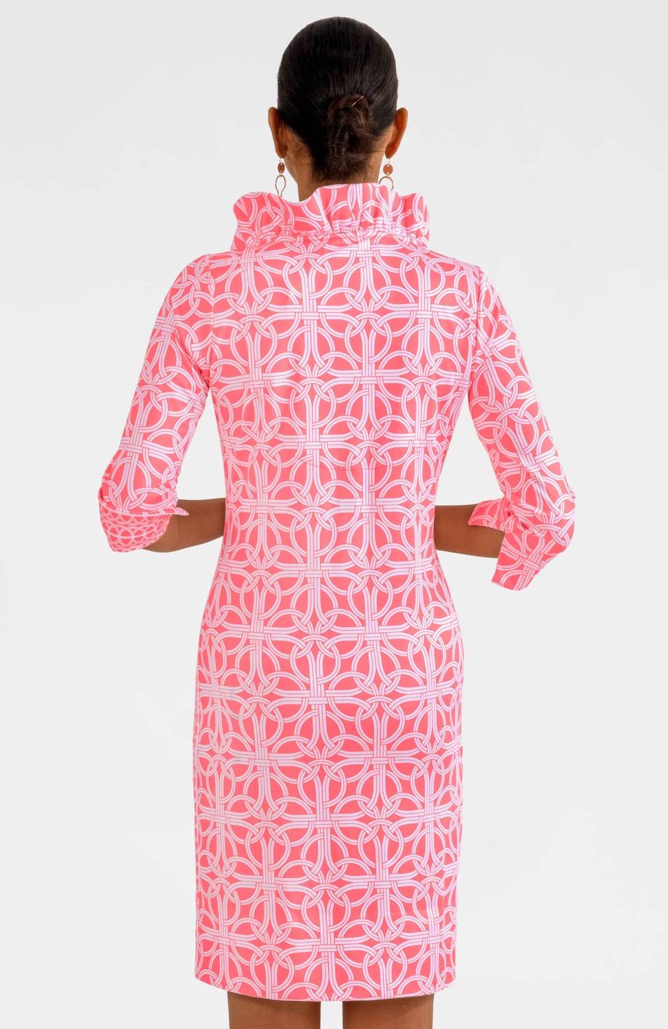 Gretchen Scott - Jersey Ring Toss Ruffneck Dress