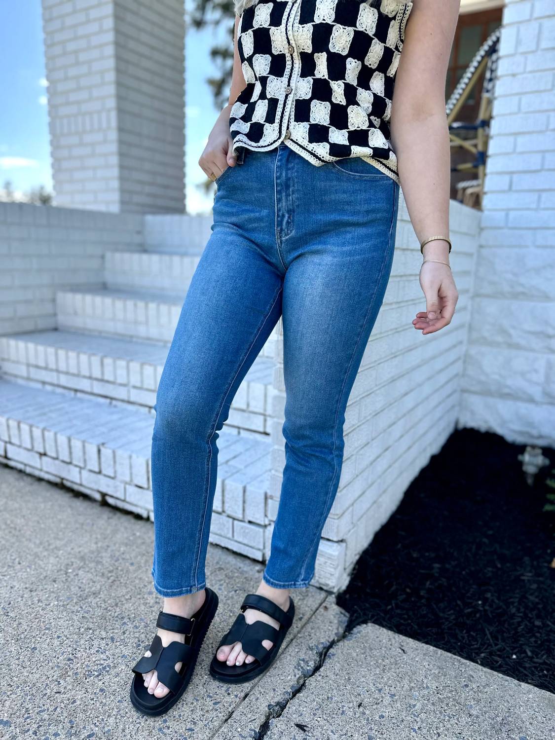 Kancan - Tessa High Rise Slim Straight Jeans