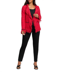 Nic + Zoe - Scarlina Statement Fringe Mix Knit Jacket