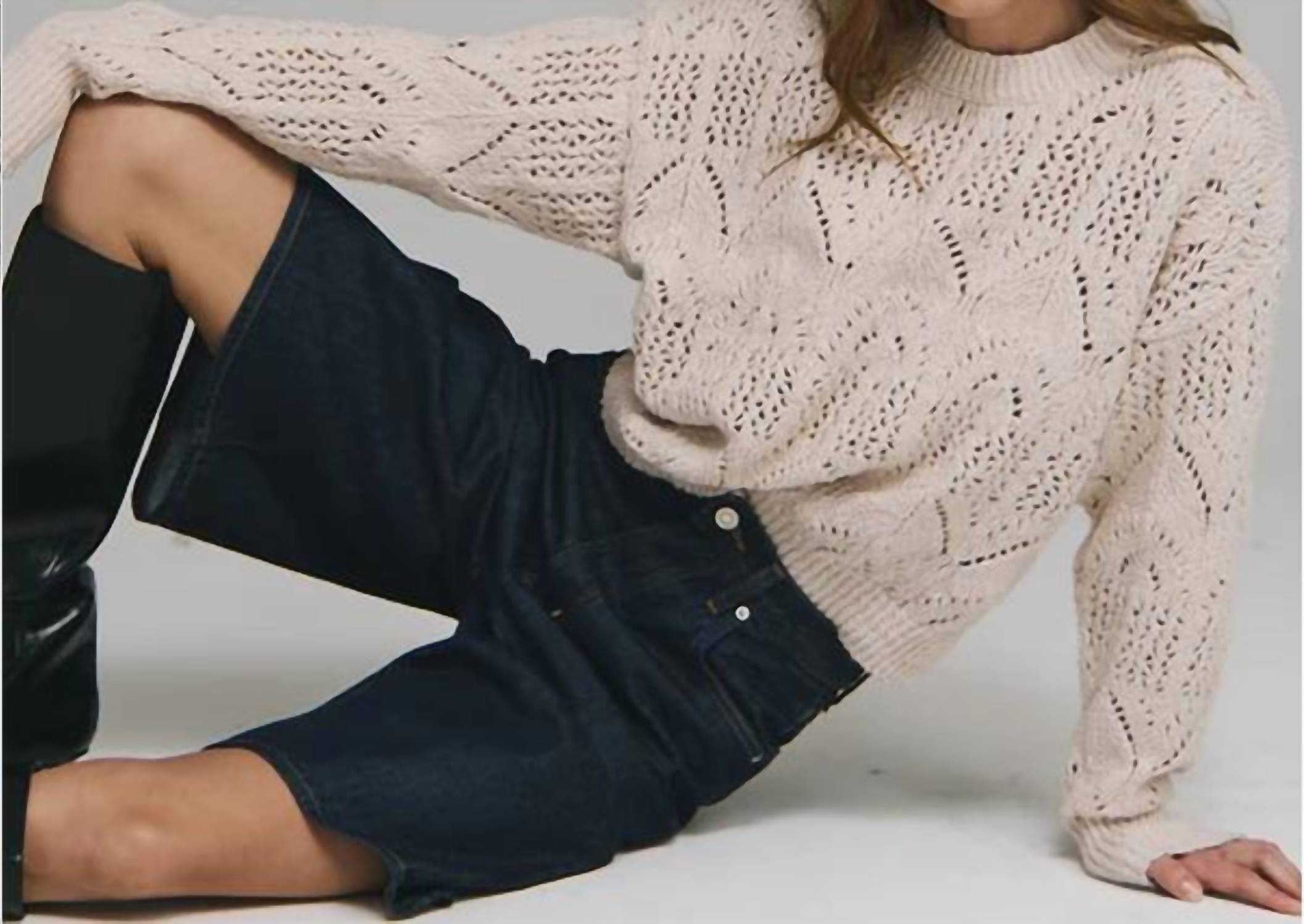 Autumn Cashmere - Boxy Pointelle Crew Top