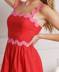 Flying Tomato - Solid Woven Midi Dress