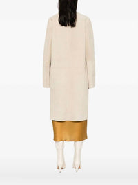 Toteme - Collarless Suede Coat