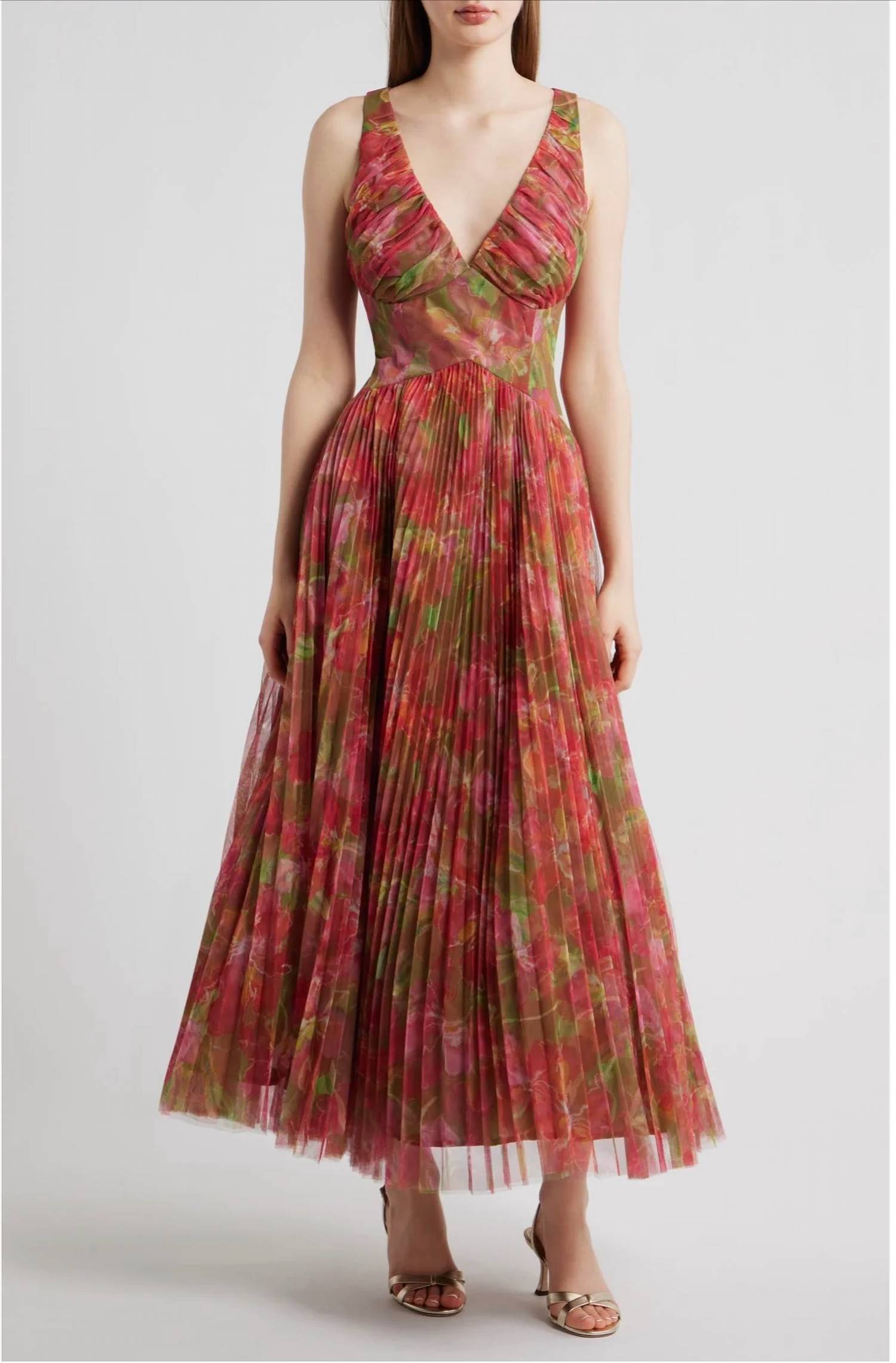 Hutch - Eliana Floral Pleated Gown