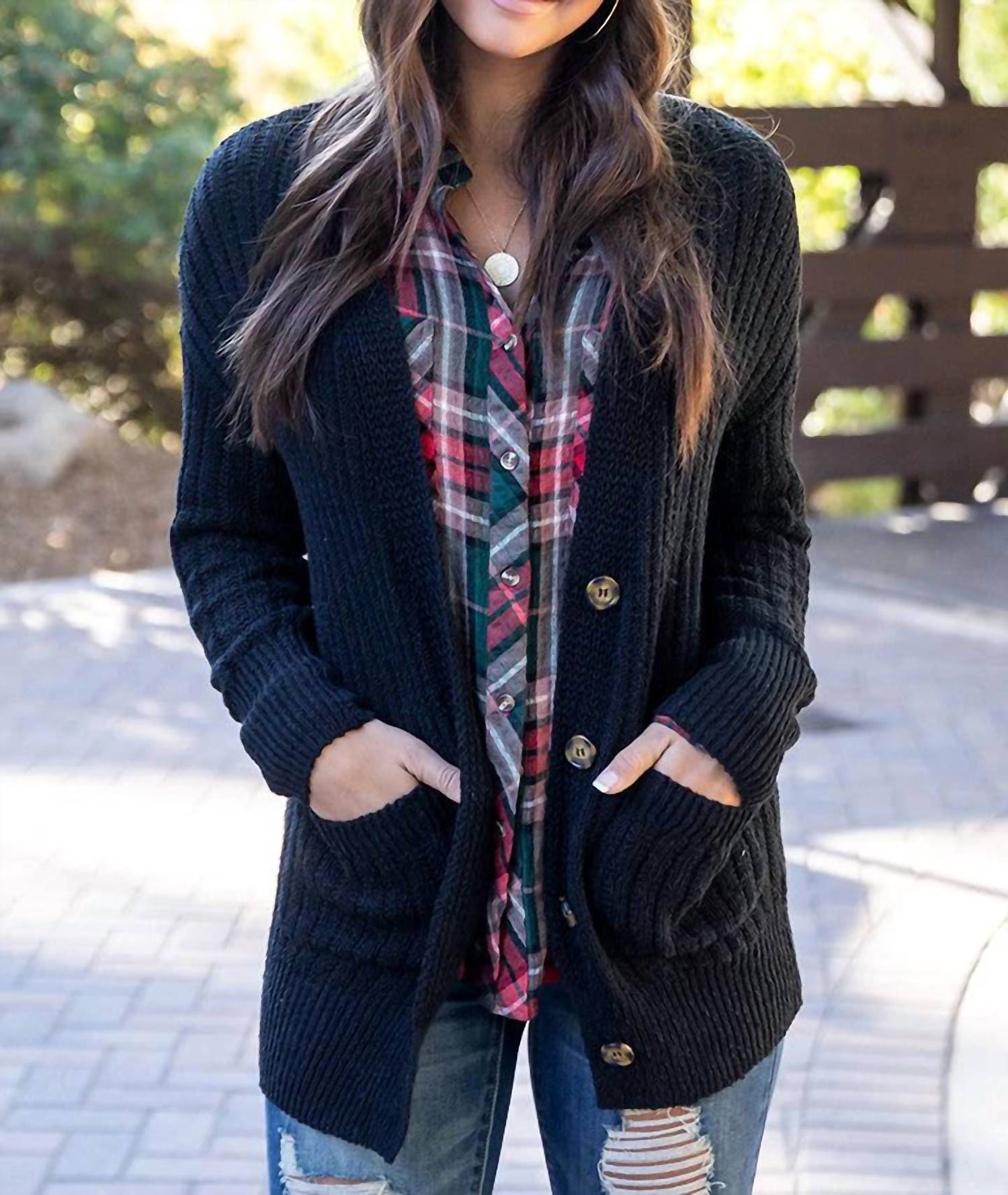 Grace And Lace - Slouchy Knit Cardigan
