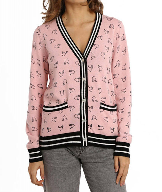 Minnie Rose - Cotton Cashmere Sport Print Cardi