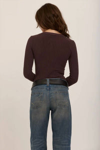 Project Social T - What's The Scoop Washed Rib Long Sleeve Tee