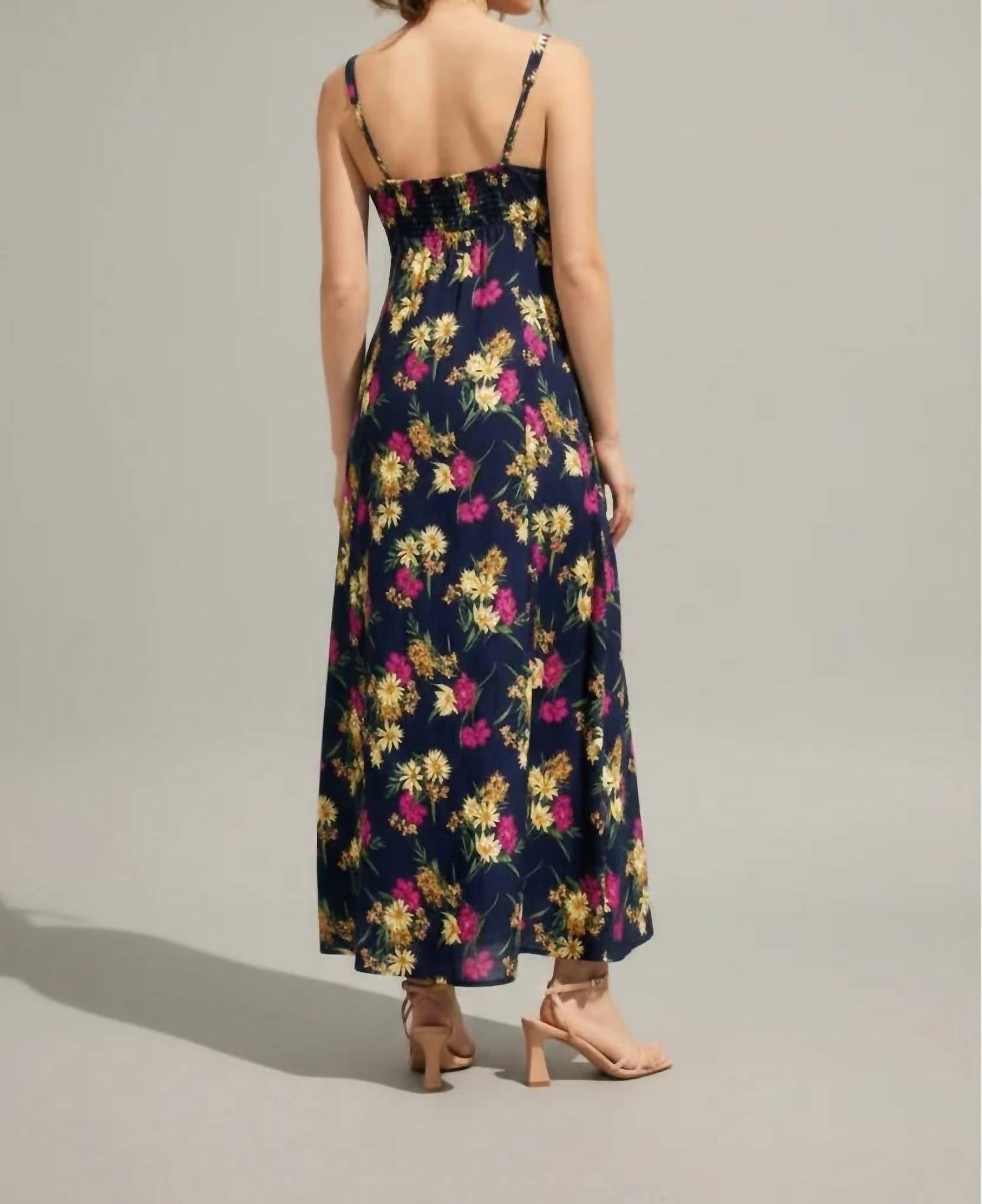 Dress Forum - Paris Floral Side Slit Maxi Dress