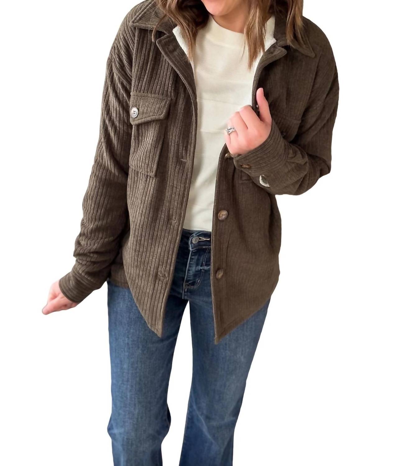 Staccato - Corded Sherpa Lined Jacket
