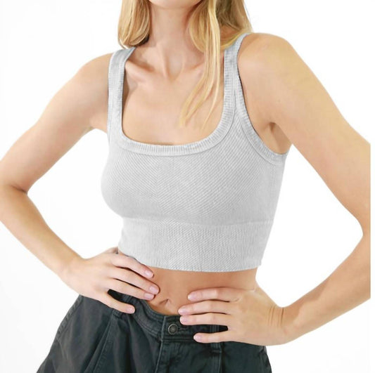 Nikibiki - Wash Ribbed Cropped Top