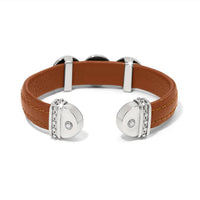 Brighton - Mosaic Two Tone Leather Disc Cuff Bracelet