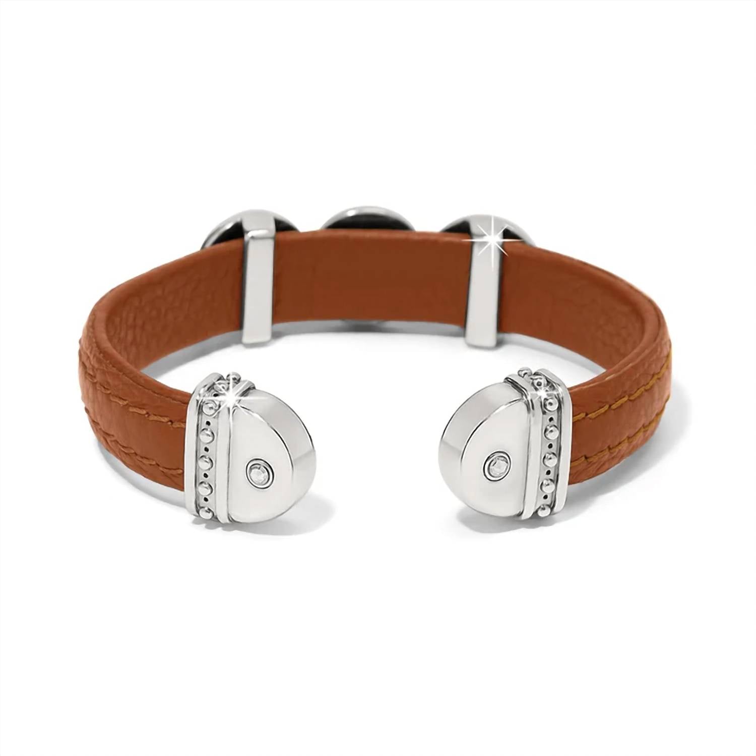 Brighton - Mosaic Two Tone Leather Disc Cuff Bracelet