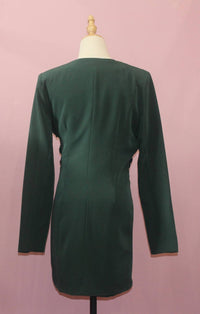 Just Me Women's Office To Date Dress in green - women's dress - detail view