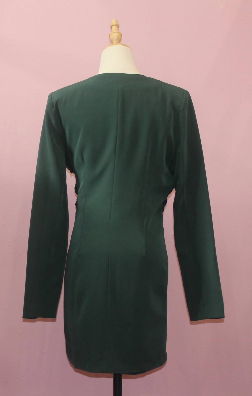 Just Me Women's Office To Date Dress in green - women's dress - detail view