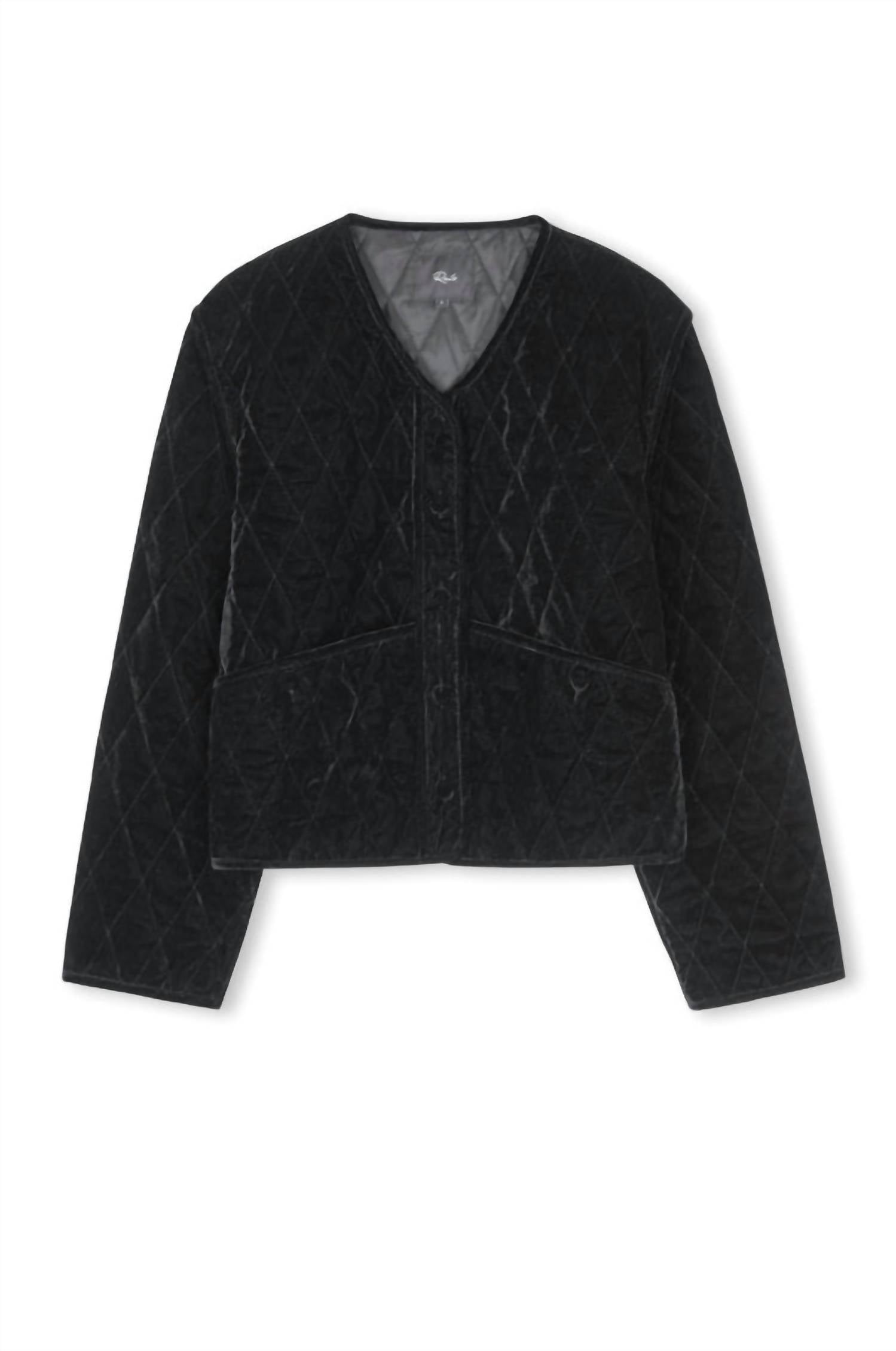 Rails Kiko Boxy Fit Jacket in black velvet - women's jacket - view 5