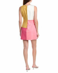 Flora Bea Ellis Mini Dress in color block - women's dress - detail view