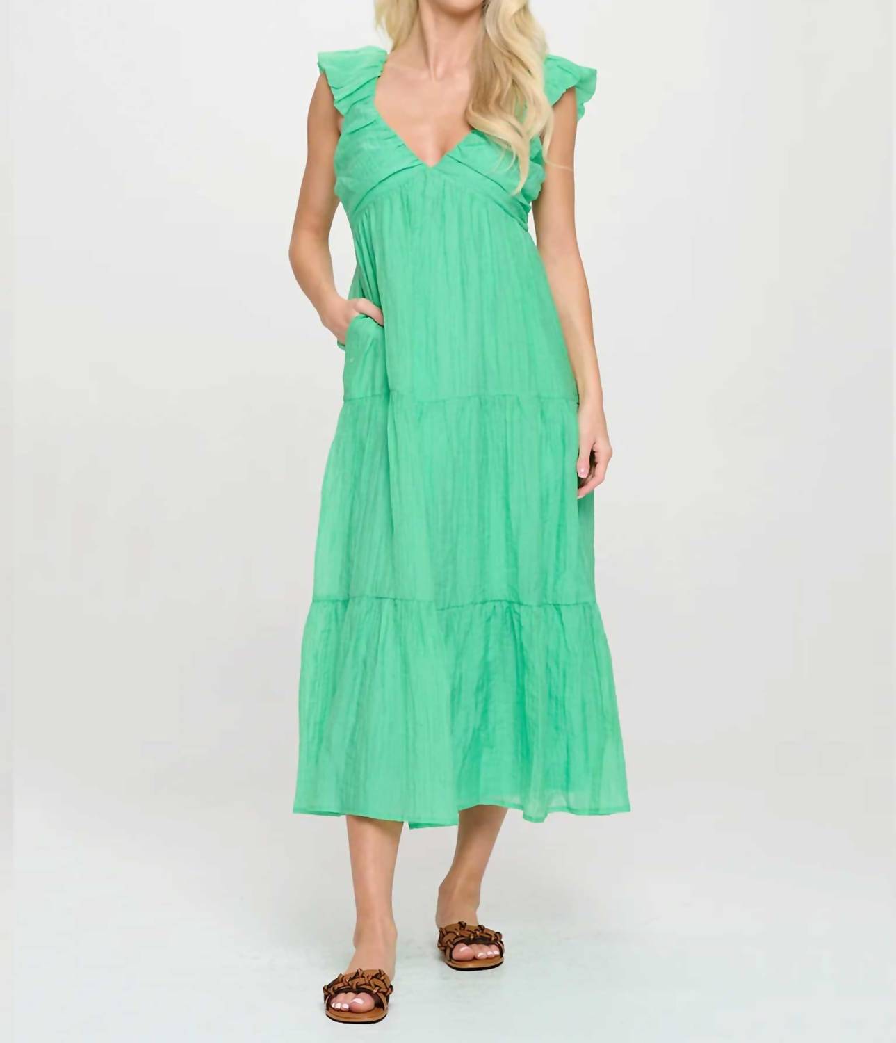 Meet Me in Santorini Breeze Maxi Dress in santorini breeze maxi dress in cypress - women's dress