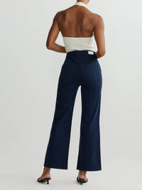 DL1961 - Women's Karmine Refined Wide Leg Pant in bright navy - women's pants - alternate view