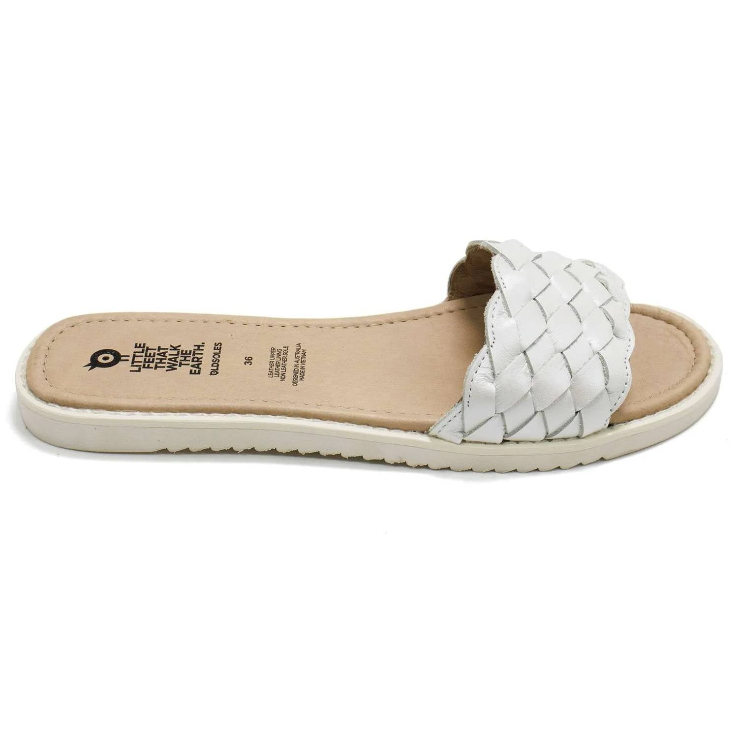 Oldsoles - Girl's Puff Leather Slides