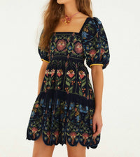 Farm Rio - Stitched Garden Mini Dress