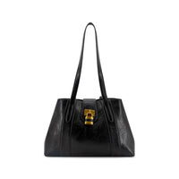 Like Dreams Women's Fiora Signature Lock Satchel in black - women's bag