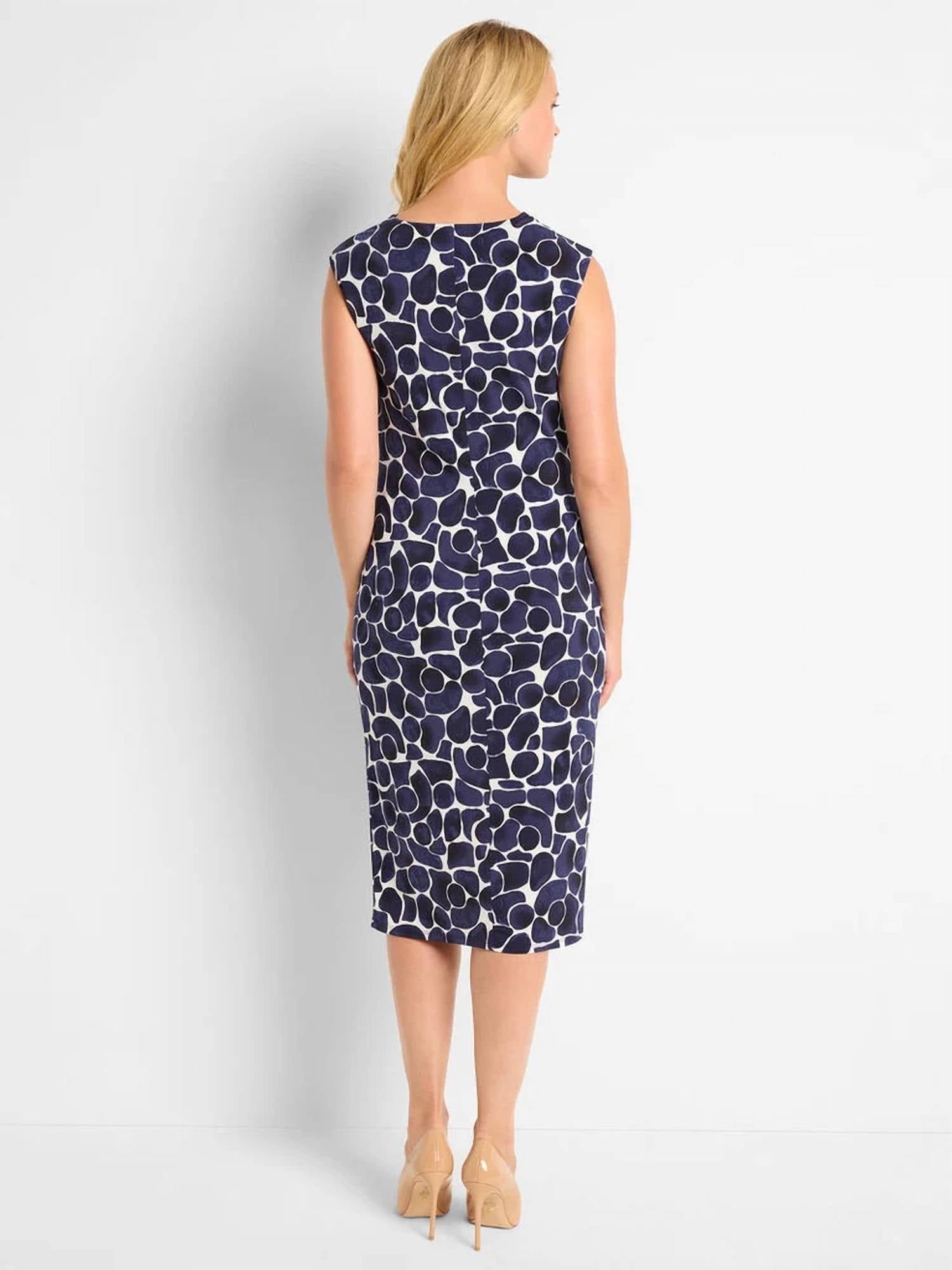 Nzt By Nic+Zoe - Geo Pebble Side Ruched Dress