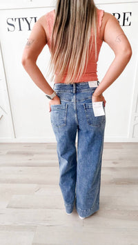 Flying Monkey - Super High Rise Trouser Hem Wide Jean