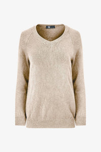 M Made In Italy - Women's V-neck Knit Sweater