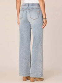 Democracy High Rise Wide Leg Jeans - Petite in light blue - women's jeans - alternate view