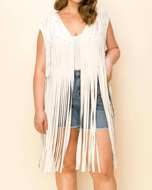 Vocal Apparel - Fringe & Stone Vest - Plus