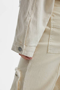 Bayeas - Cropped Long Sleeve Denim Jacket