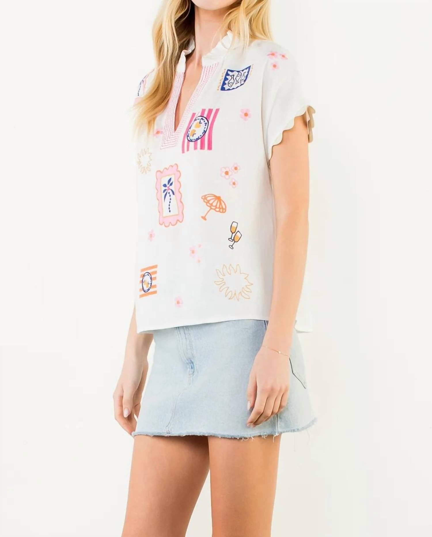 Thml - Coastal Stitch Top