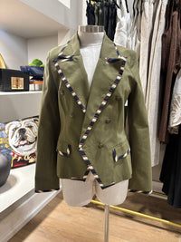Fate by LFD Arianna Army Blazer in olive green - women's jacket - view 6