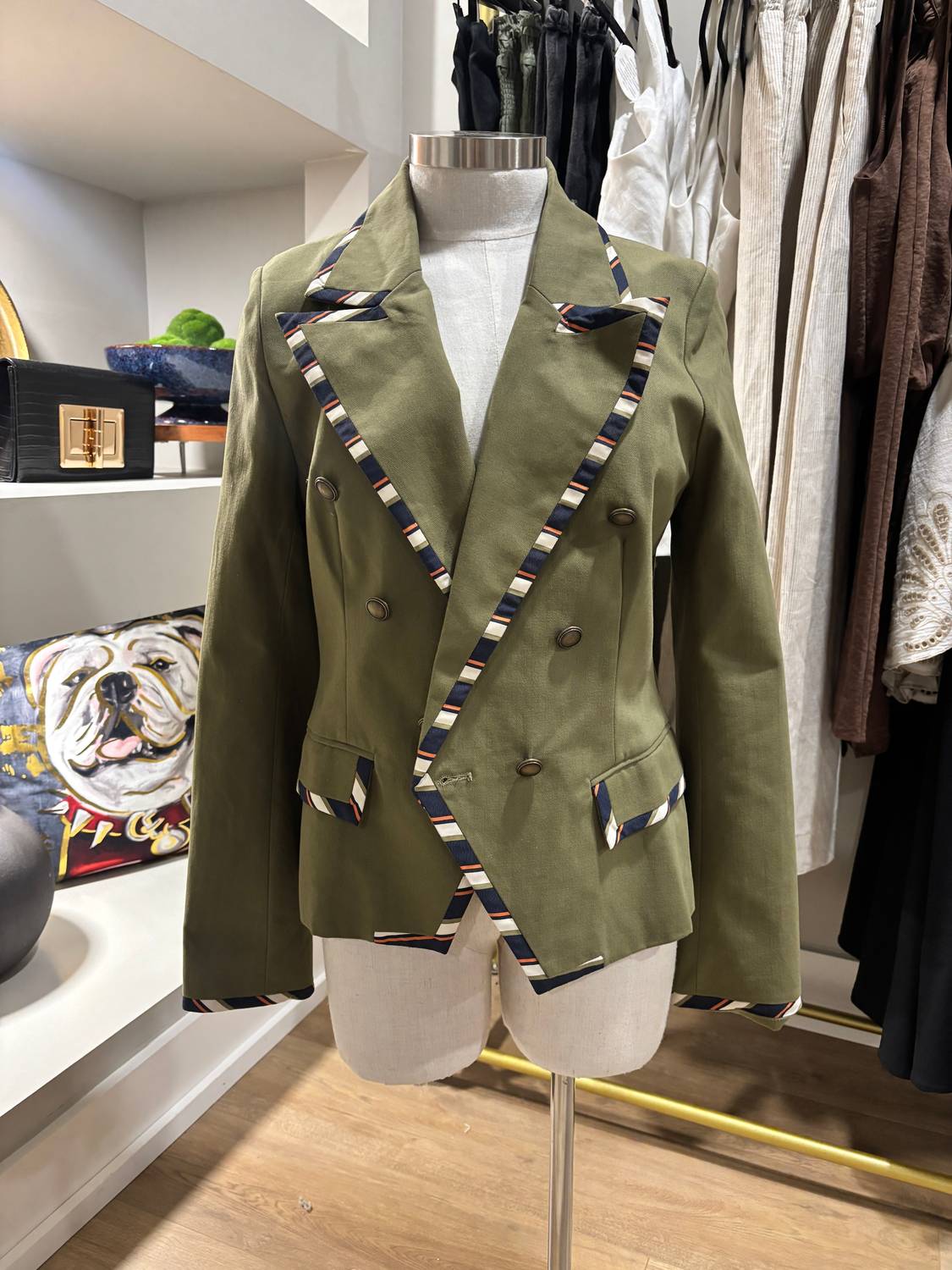 Fate by LFD Arianna Army Blazer in olive green - women's jacket - view 6